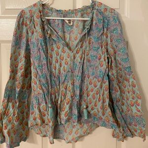 Anthropologie Lilka Peasant Bell Sleeve Blouse